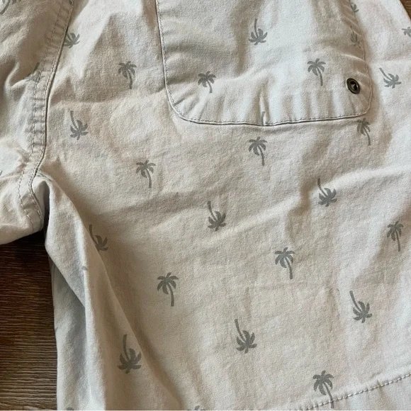 TRUNKS SURF & SWIM CO Blue Stretch Chino Pull-On Palm Tree Shorts - size Medium - Picture 5 of 5